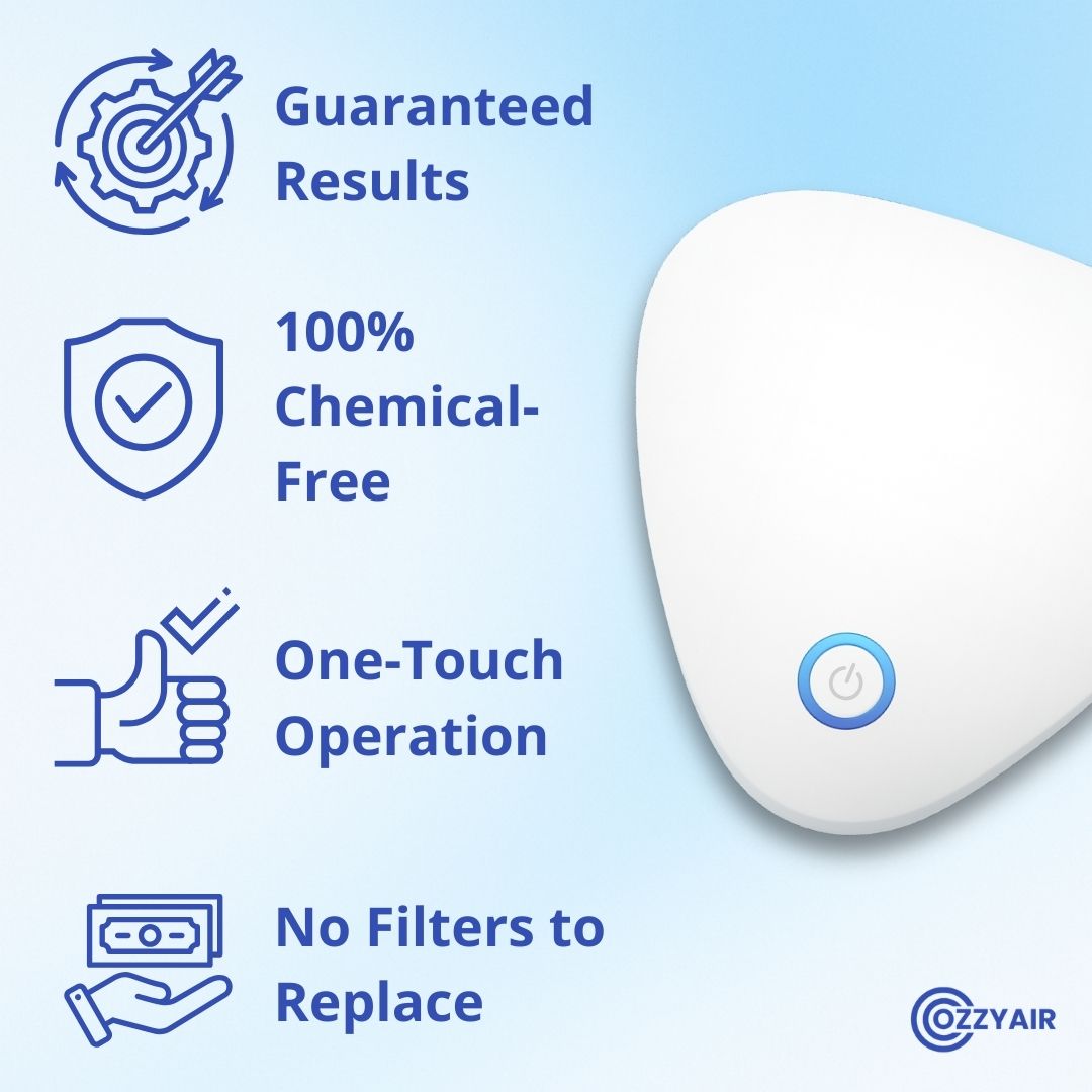 Ozzy | Eliminate Smoke, Pet & Kitchen Odors in 1-Click